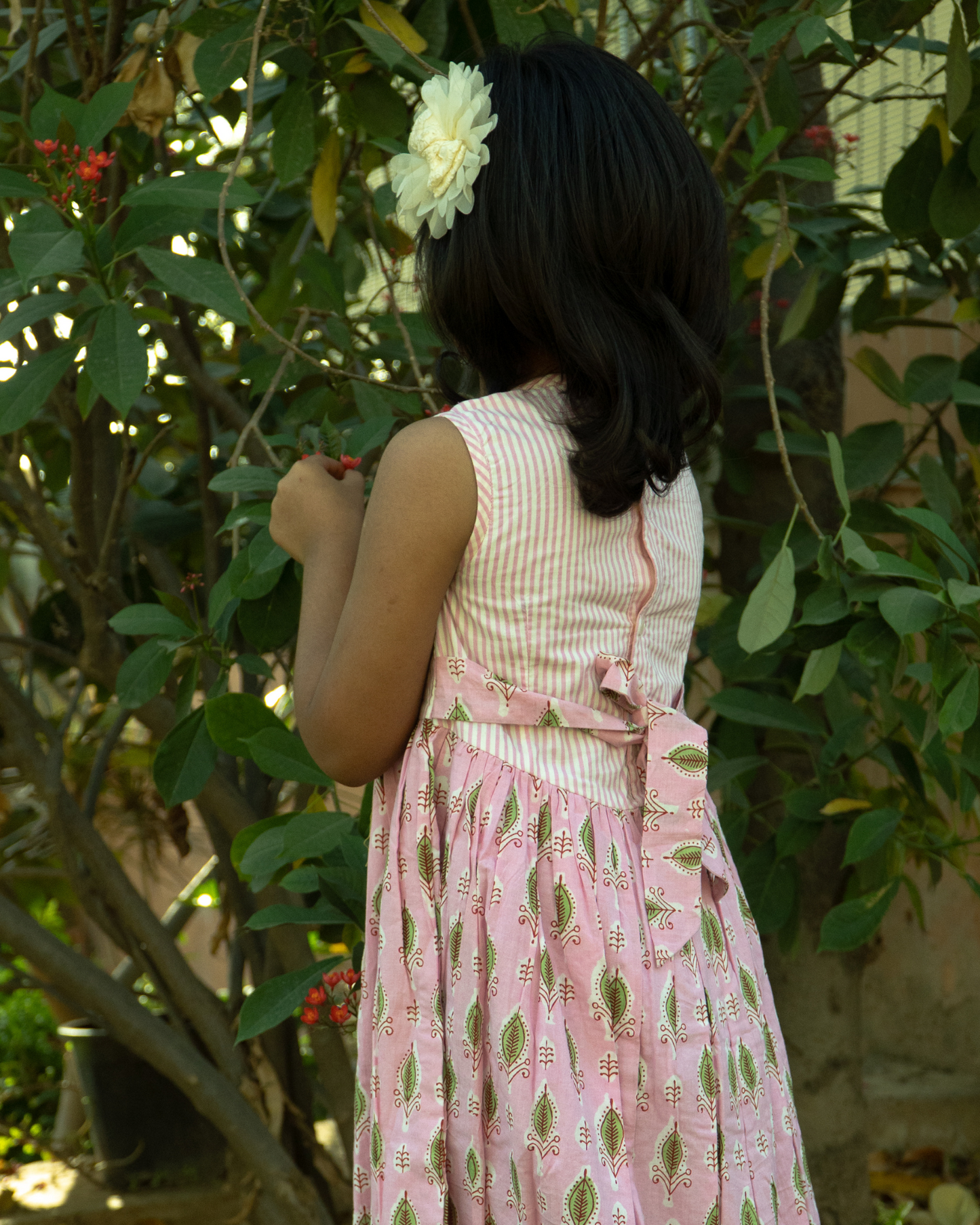Kids Pink meadow Maxi Dress