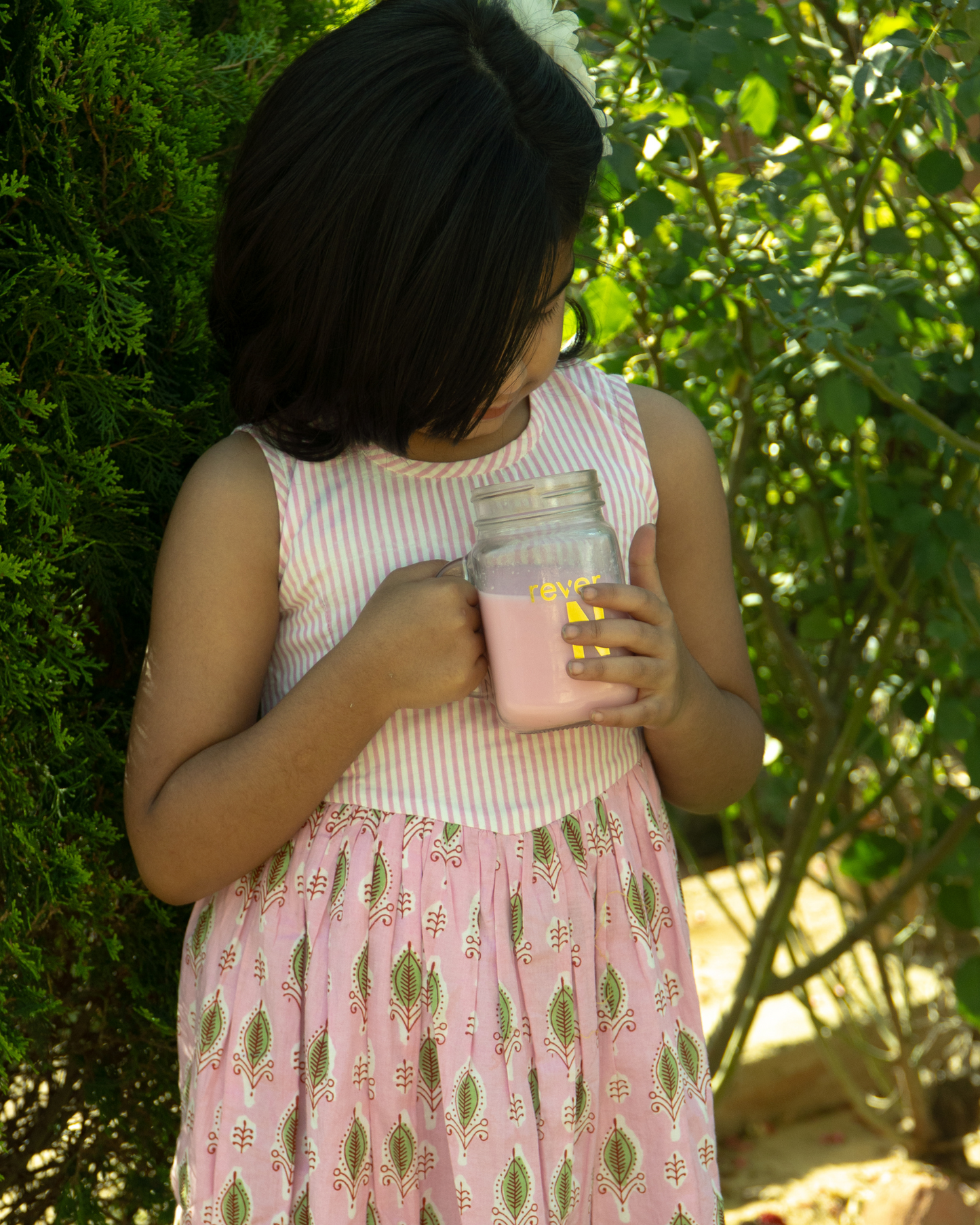 Kids Pink meadow Maxi Dress