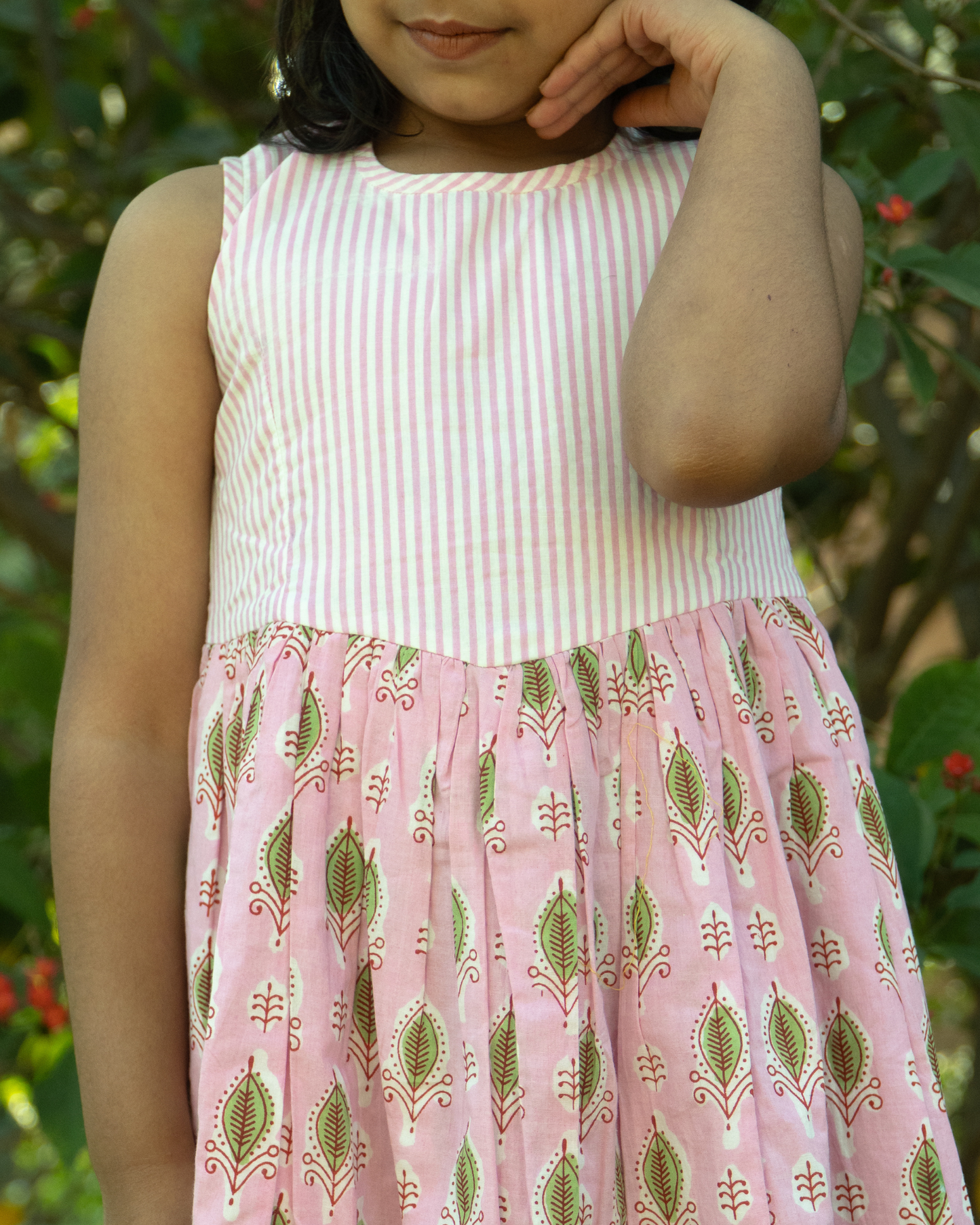 Kids Pink meadow Maxi Dress