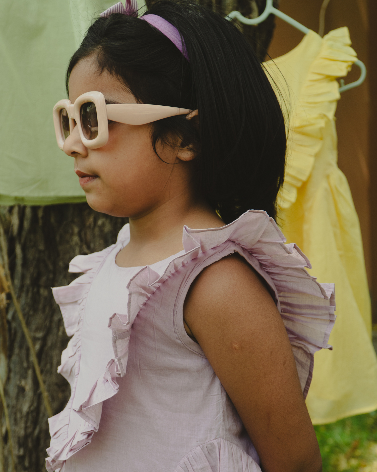Lavender Mul-Cotton Dress