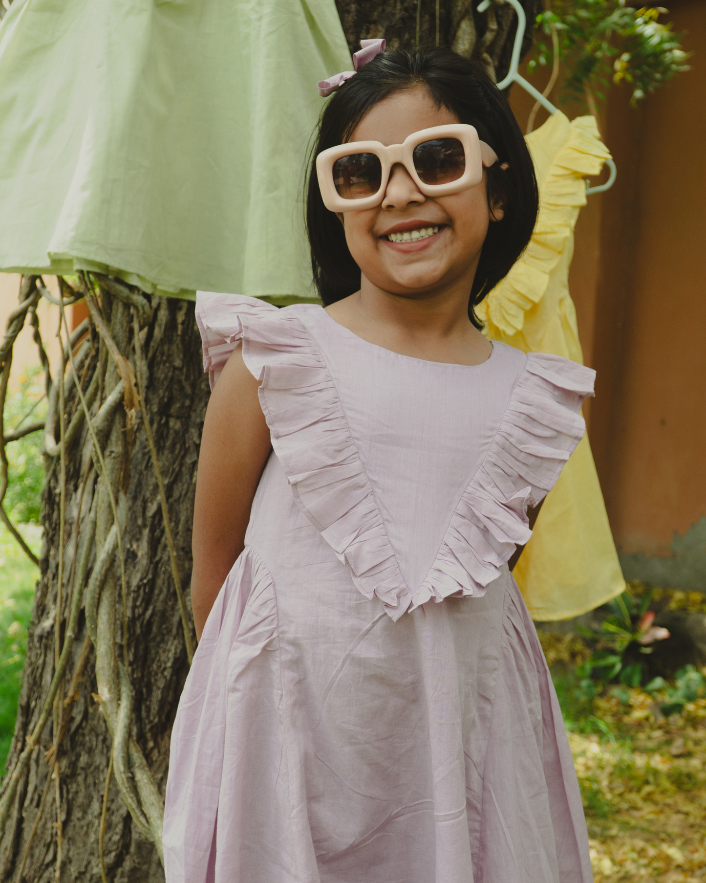 Lavender Mul-Cotton Dress
