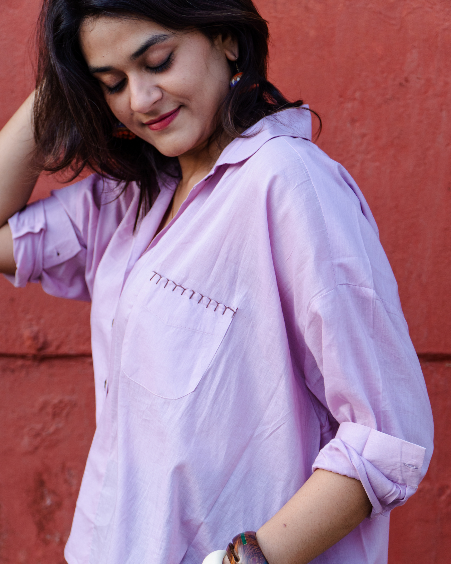 LAVENDER FREE SIZE SHIRT