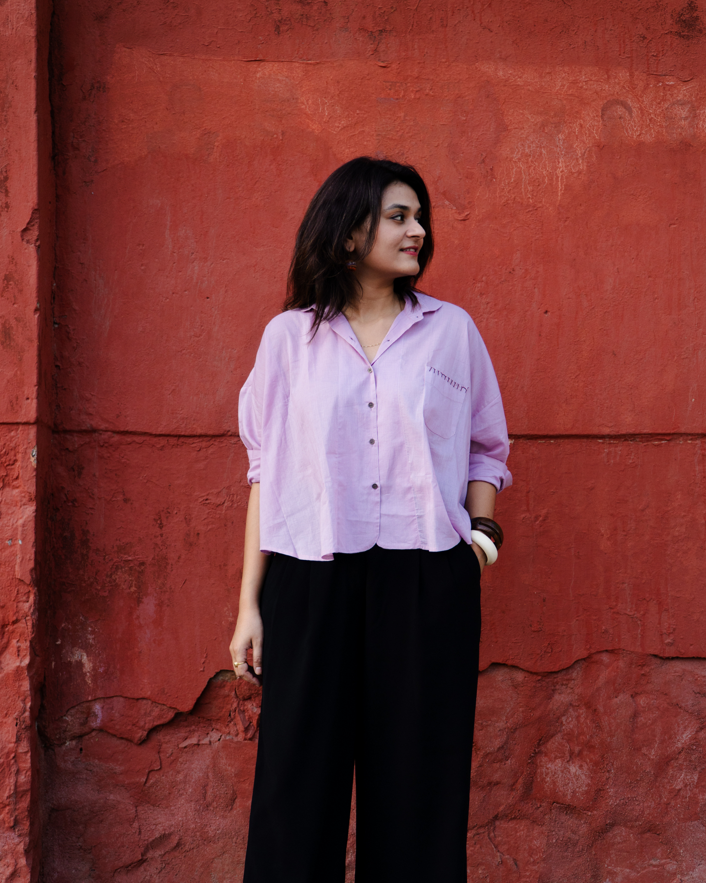 LAVENDER FREE SIZE SHIRT