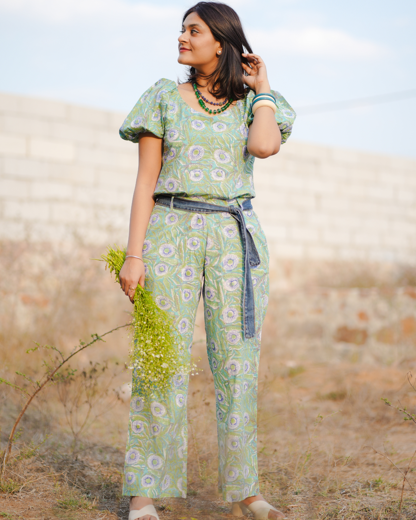 Marsilea Hand Block Printed Coord Set