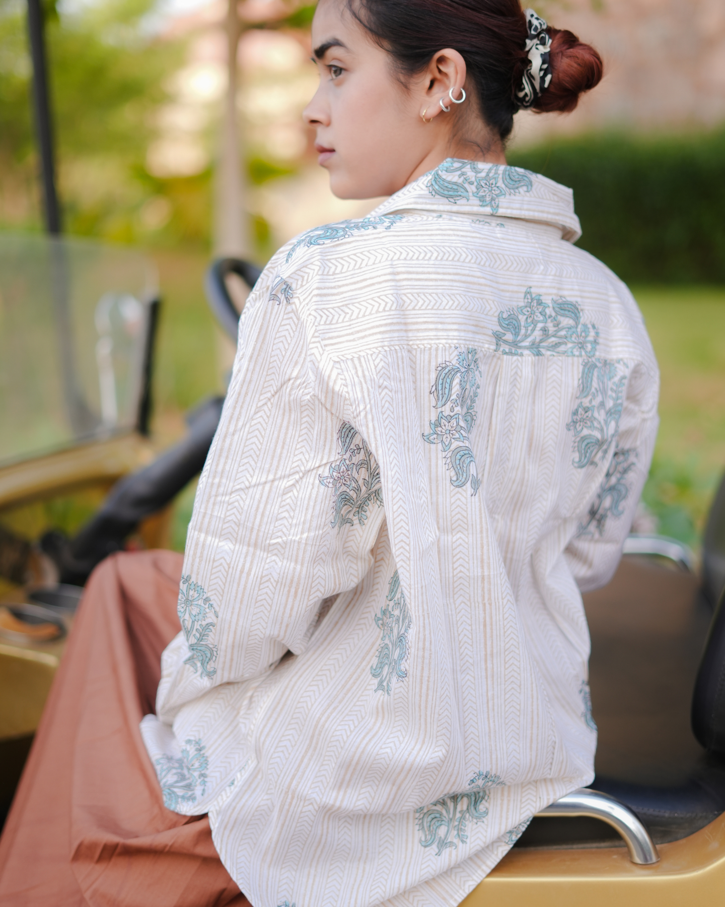 Rosette Handblock Printed Shirt