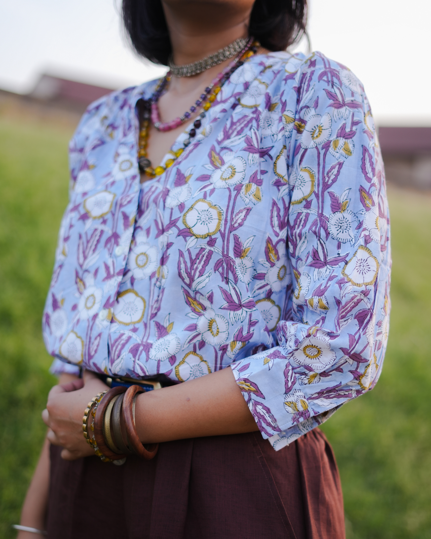 Mabel Handblock Printed Top