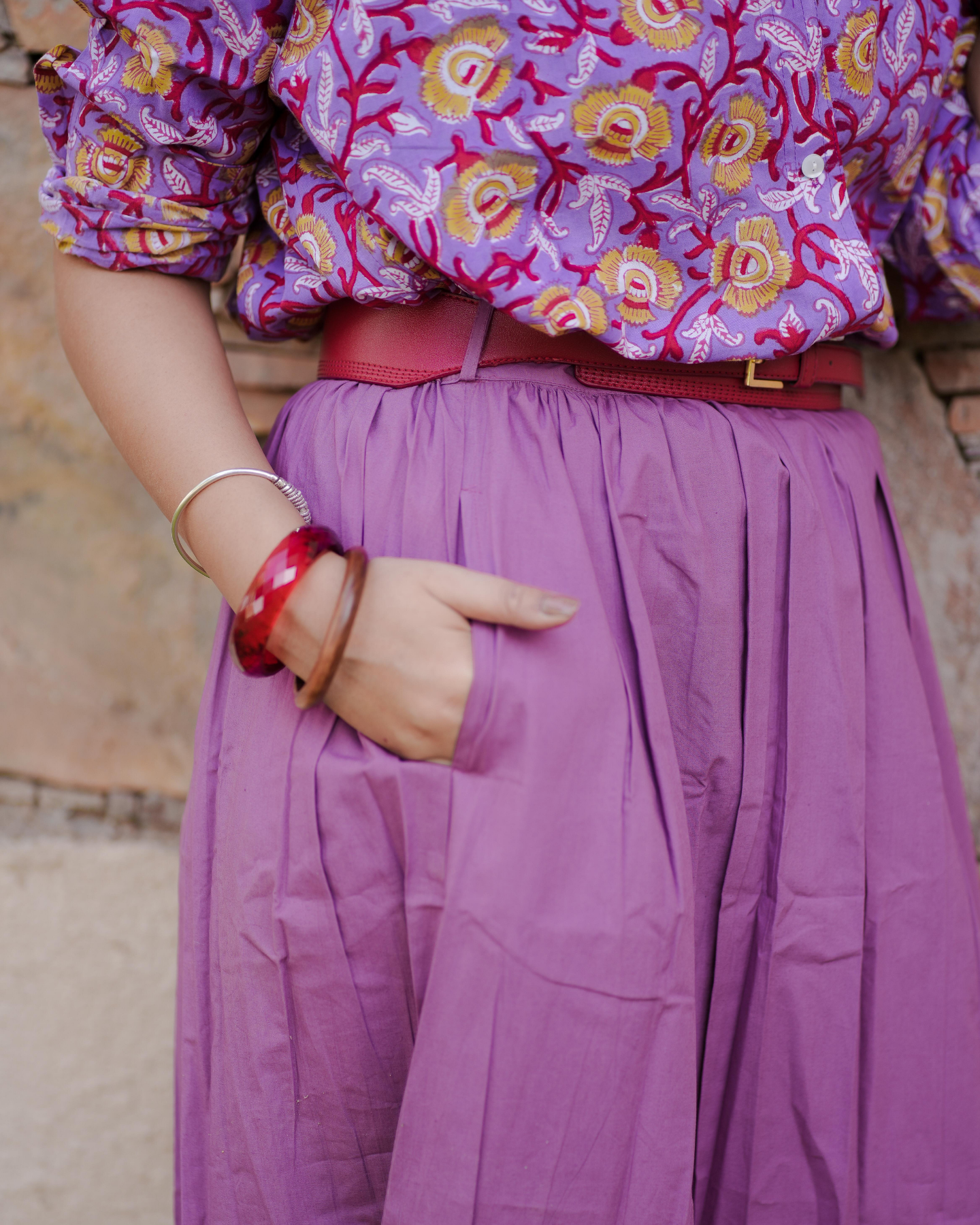 Ambrette Hand Block Printed Oversize Shirt