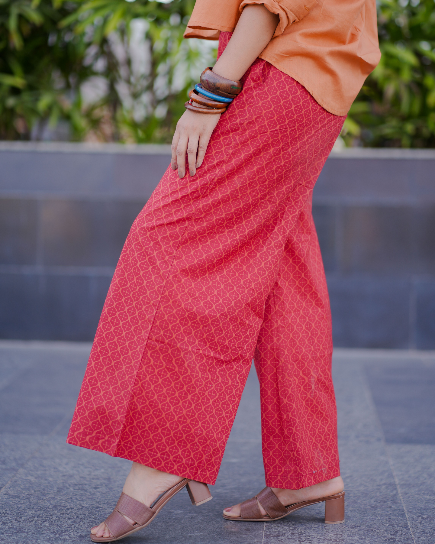 Poppy Handblock Printed Trousers