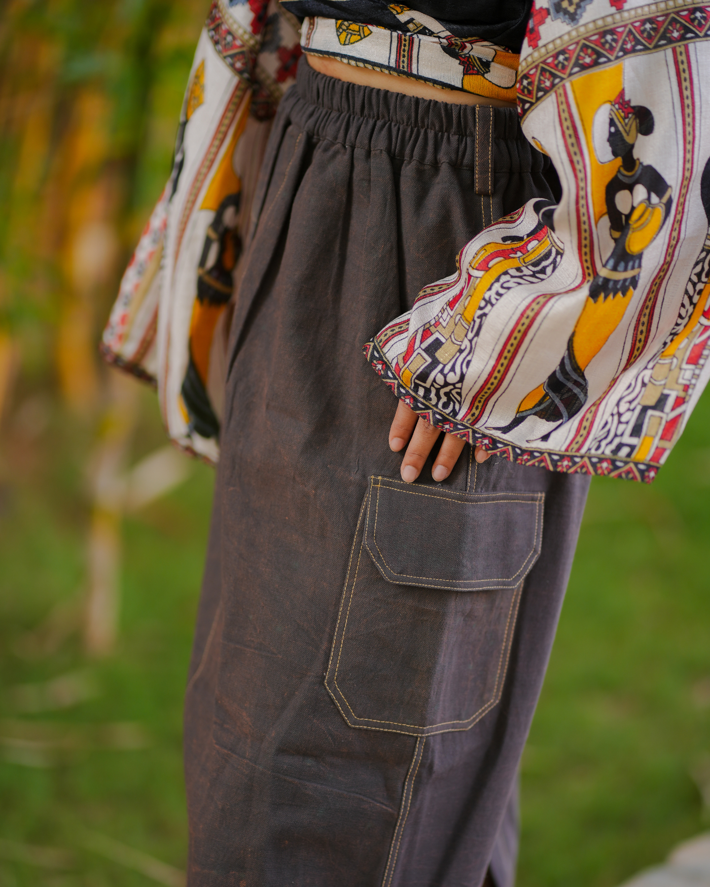 Zelda Stone-Washed Canvas Skirt