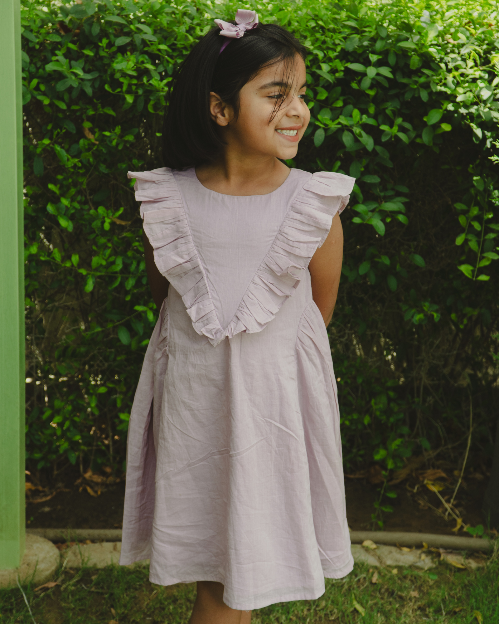 Lavender Mul-Cotton Dress