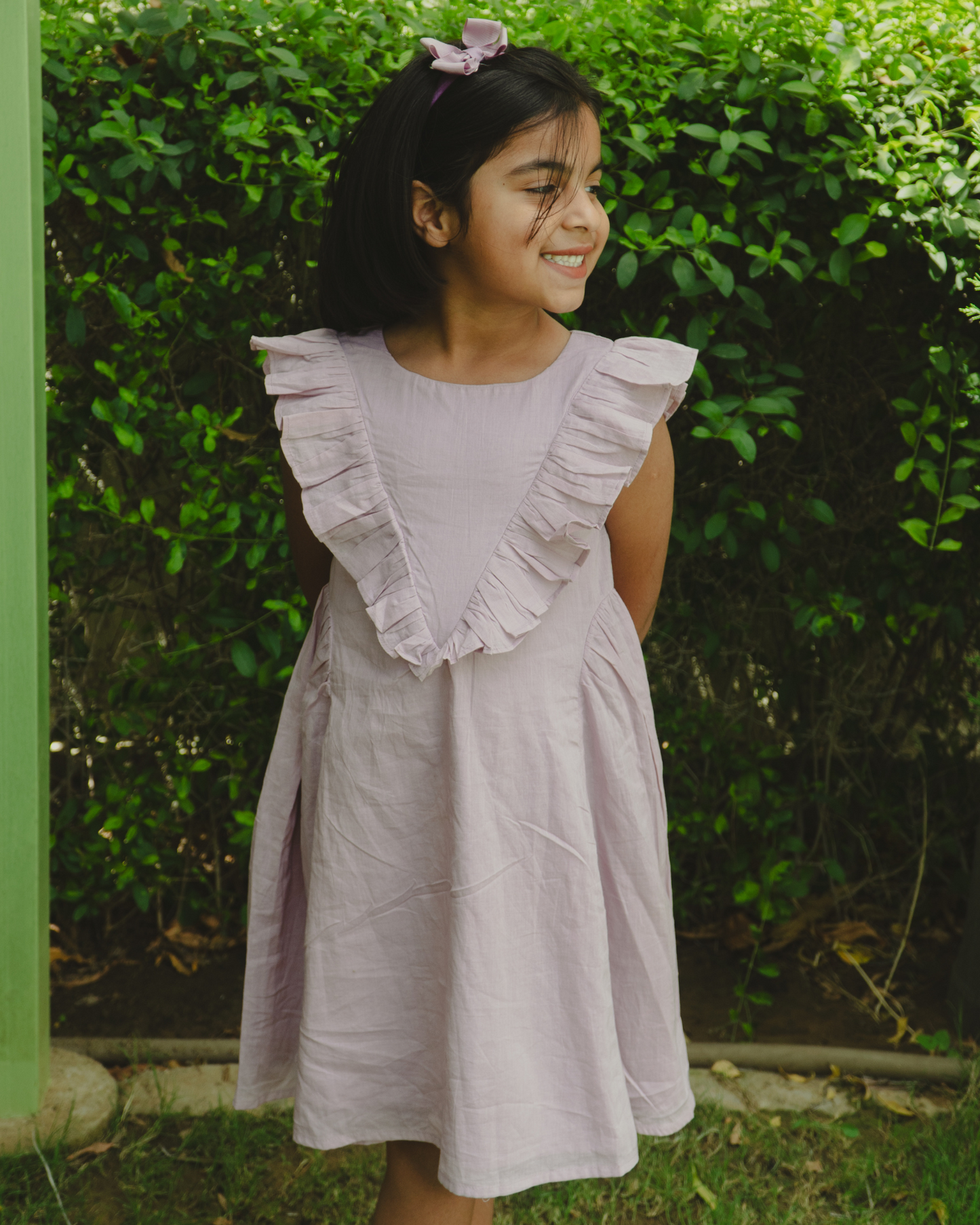 Lavender Mul-Cotton Dress