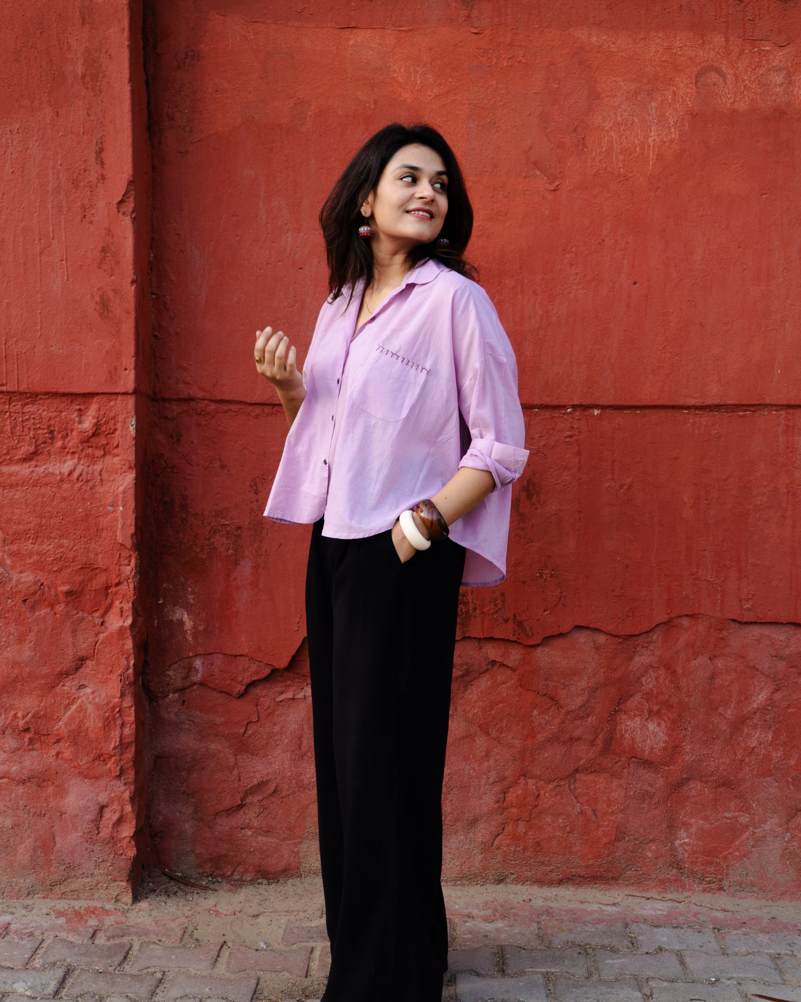 LAVENDER FREE SIZE SHIRT