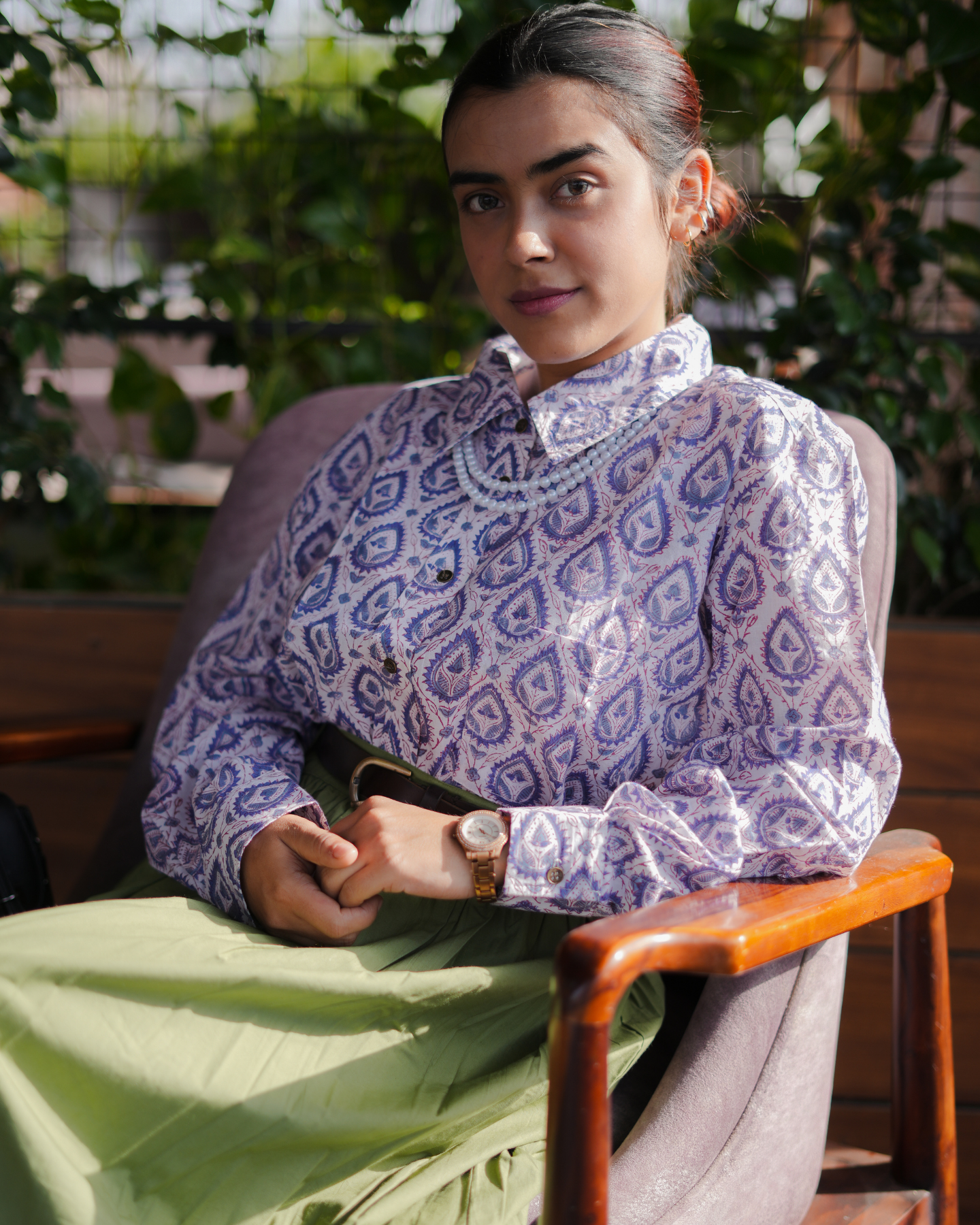 Elaine Handblock Printed Shirt