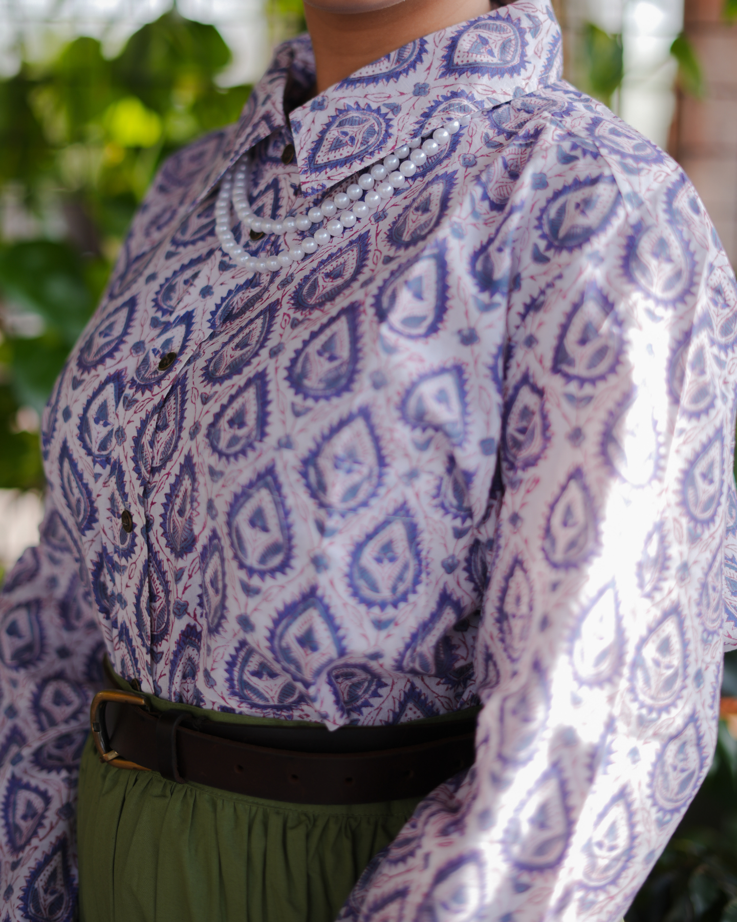 Elaine Handblock Printed Shirt