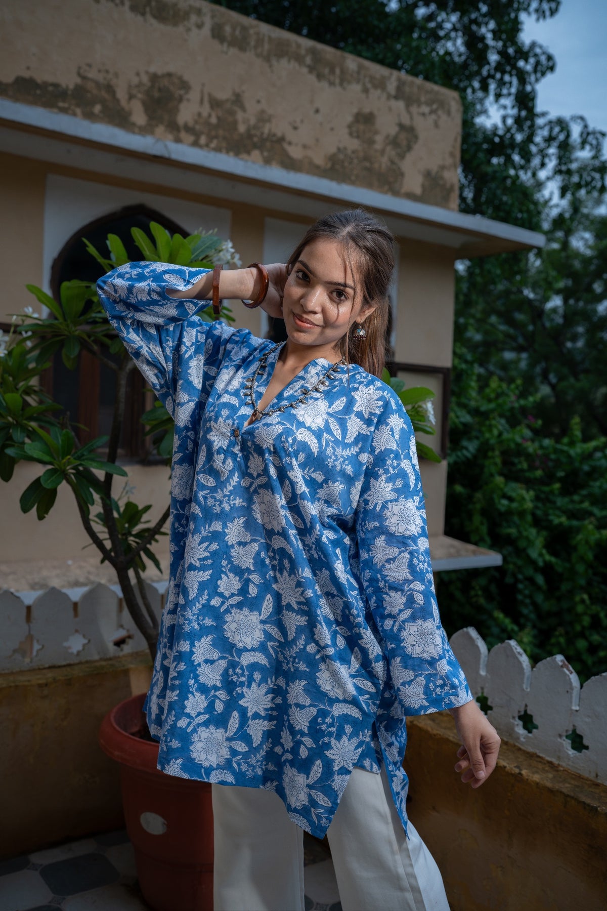Aabha Hand Block Printed Tunic