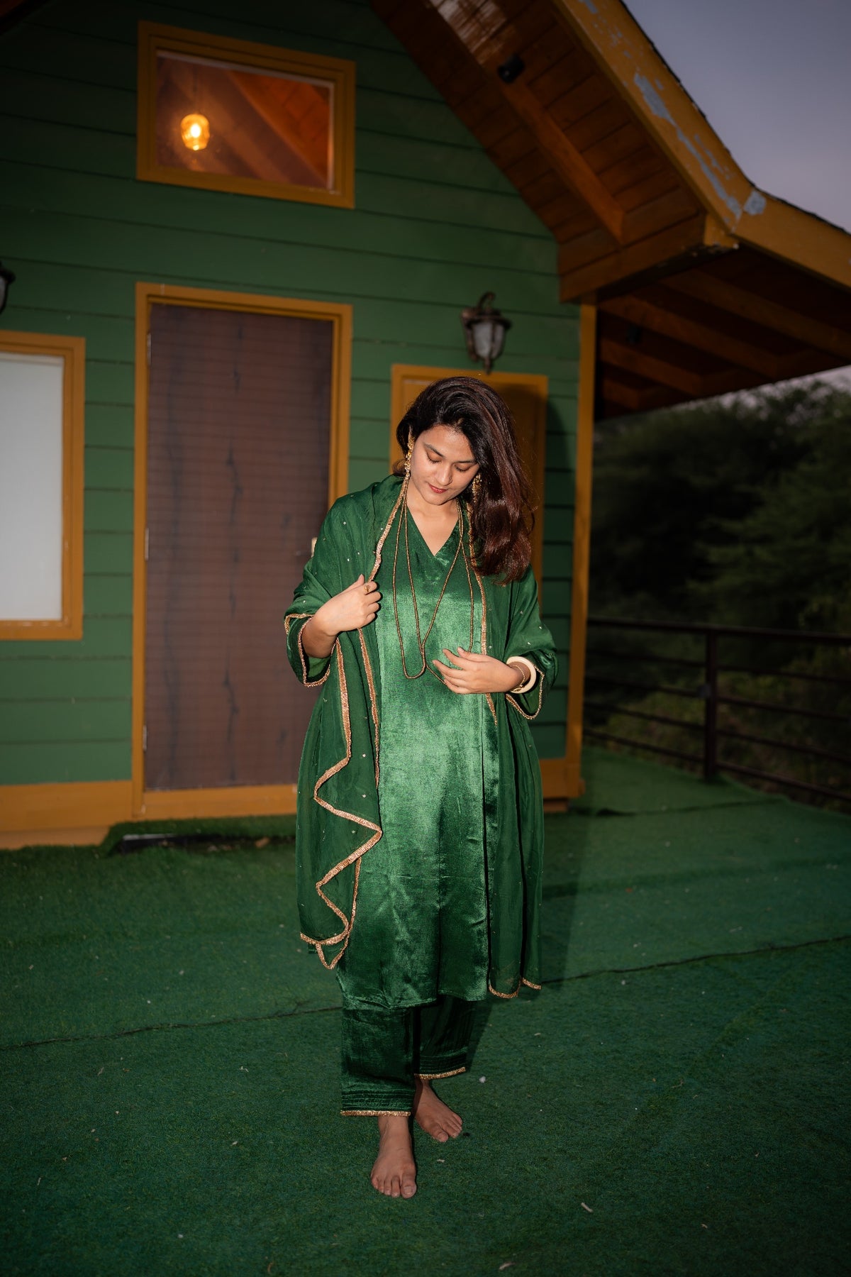 Swarnima Panna Kurta Set