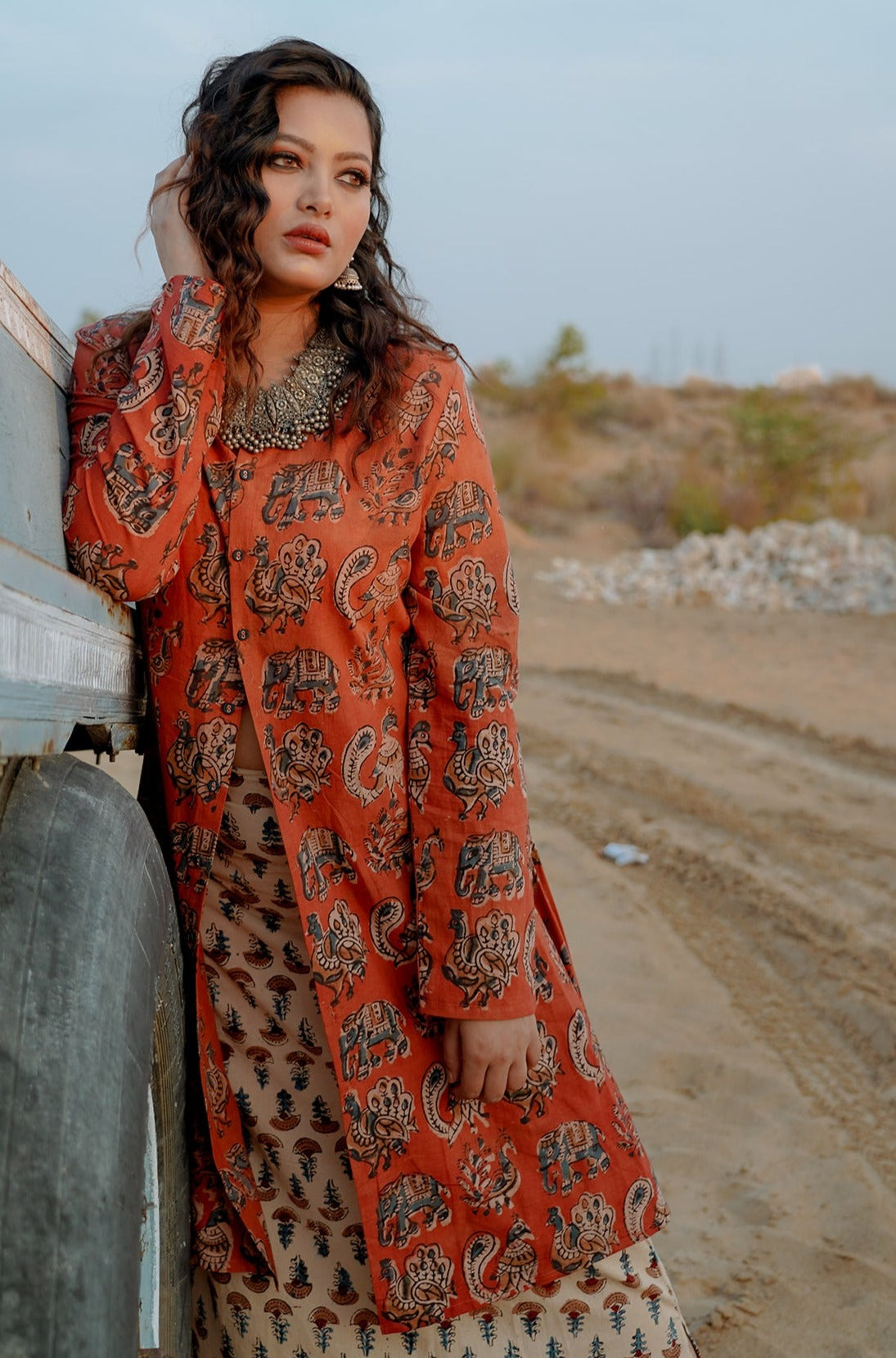 Hand Block Printed Long Shirt