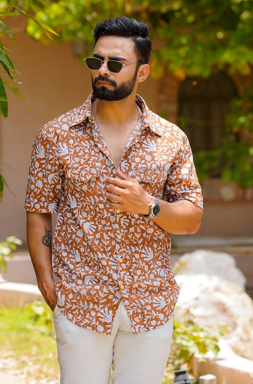 Hand Block Printed Cotton Shirt