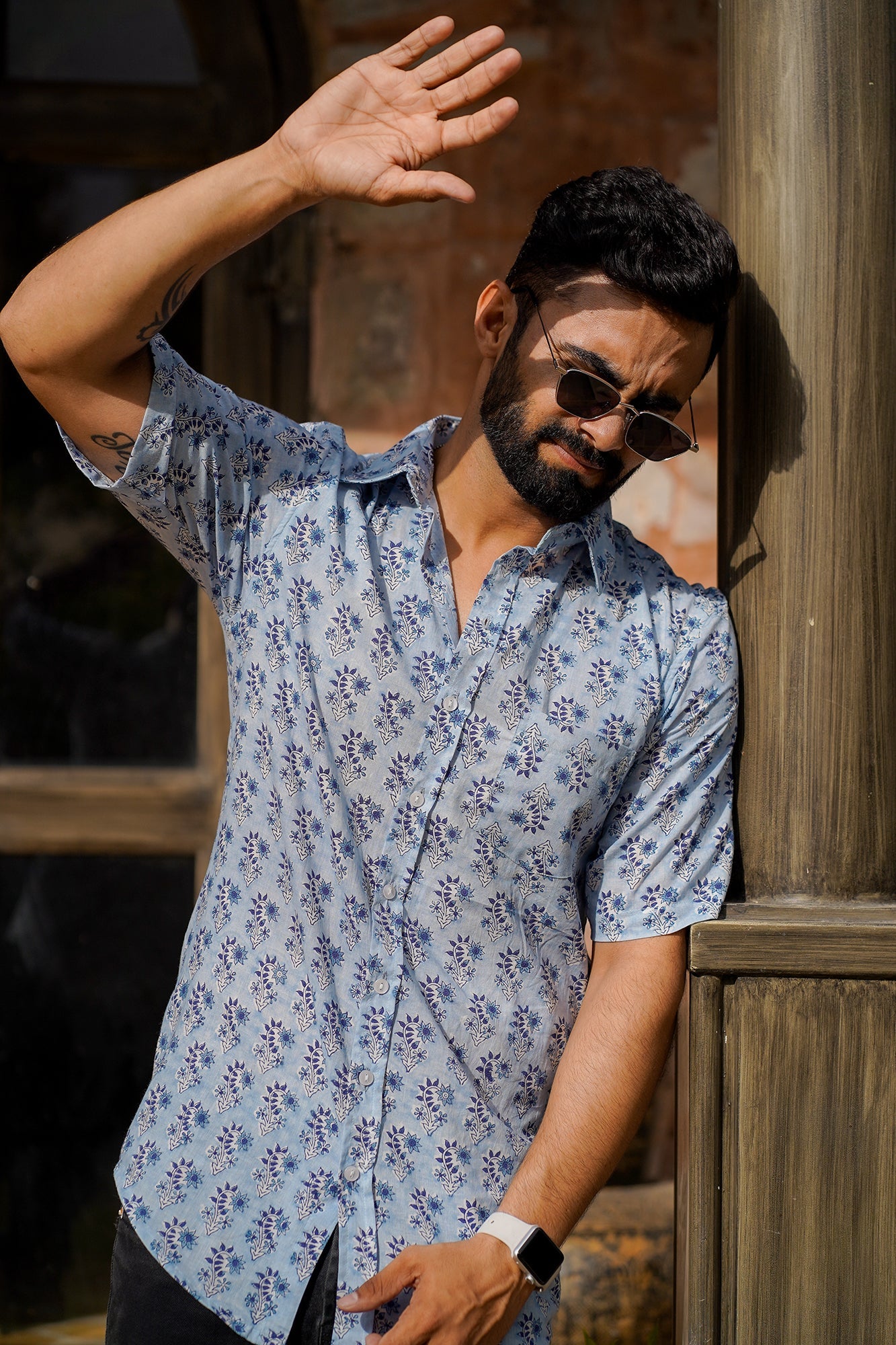 Hand Block Printed Cotton Shirt