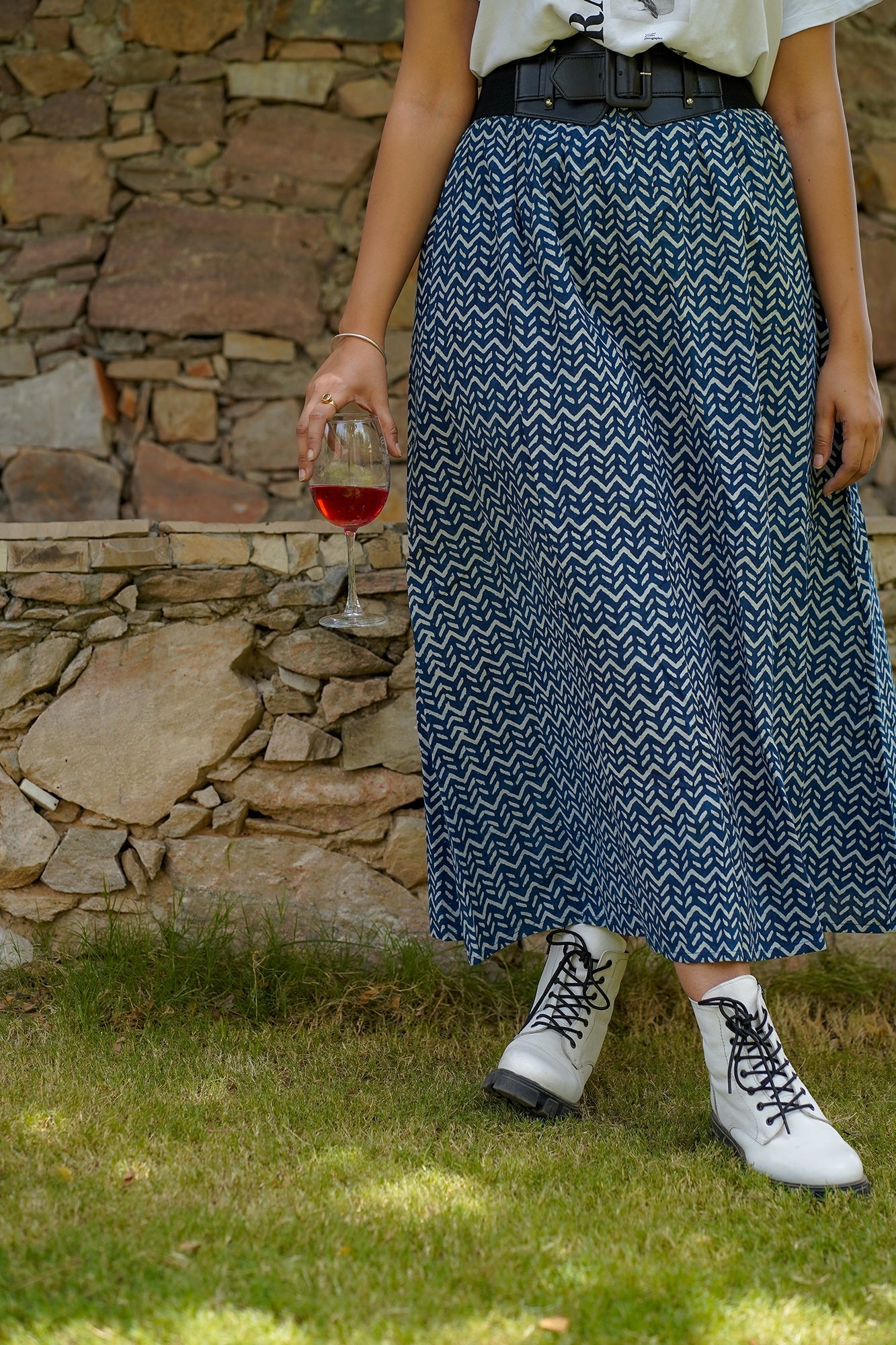 Hand Block Printed Skirt