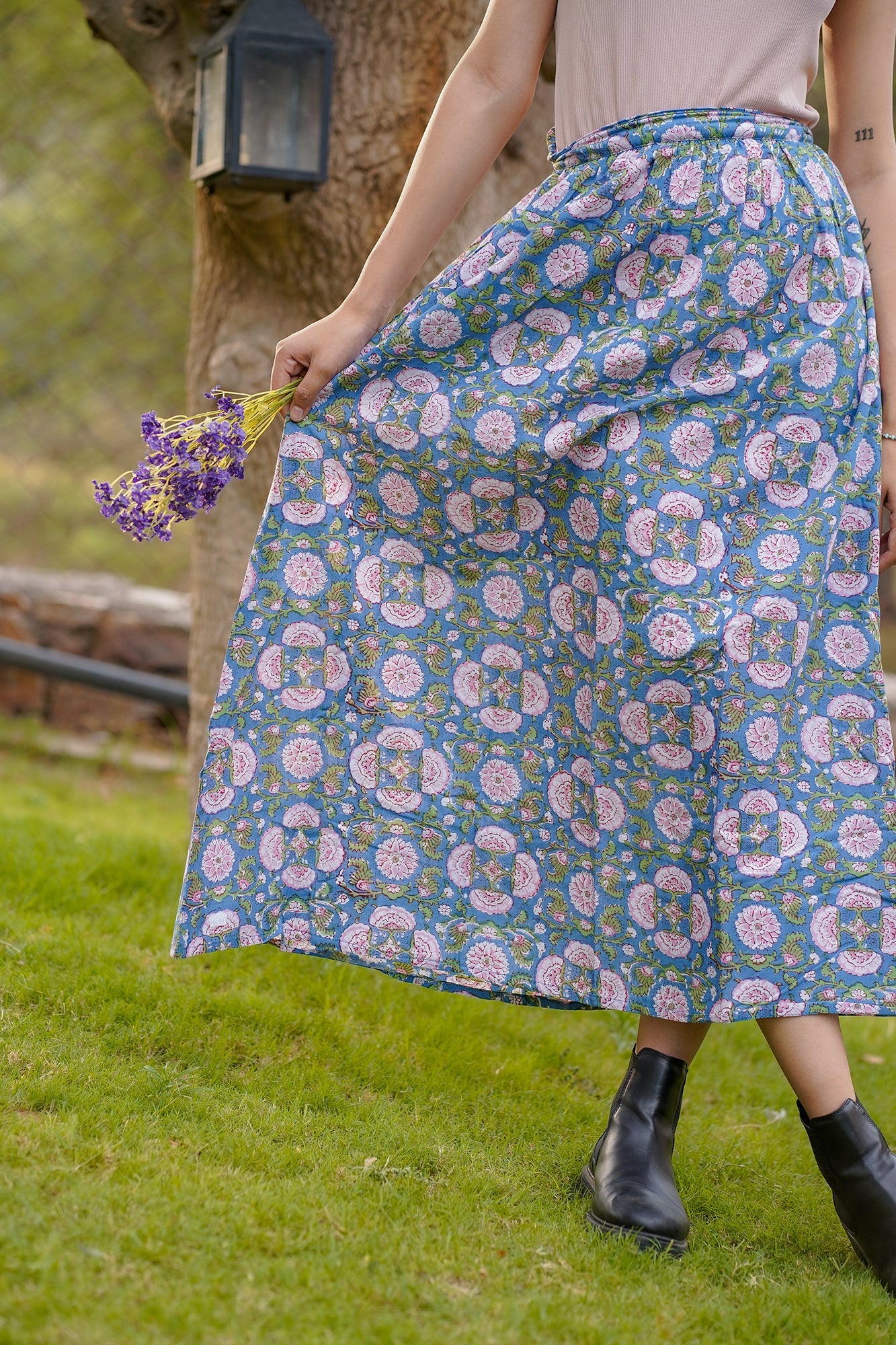 Hand Block Printed Skirt