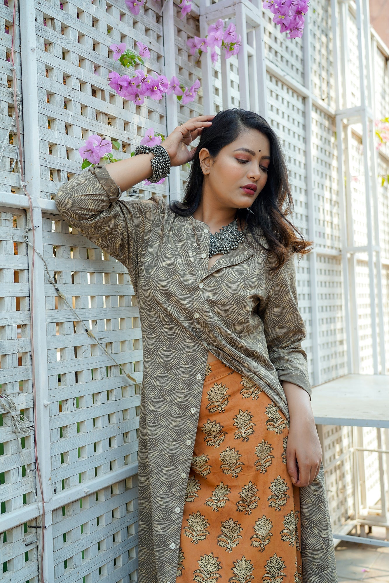 Hand Block Printed Long Shirt